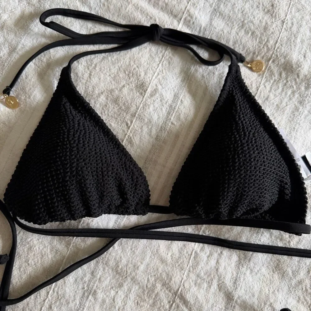 Milly Textured Bikini Set S Black